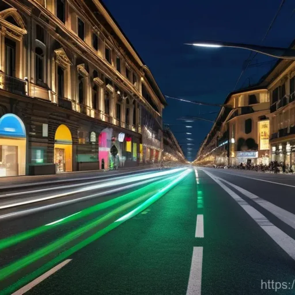 교통직 업무 중 주요 이슈 해결 사례 - **Prompt:** A vibrant, futuristic depiction of an intelligent traffic light system in the heart of M...