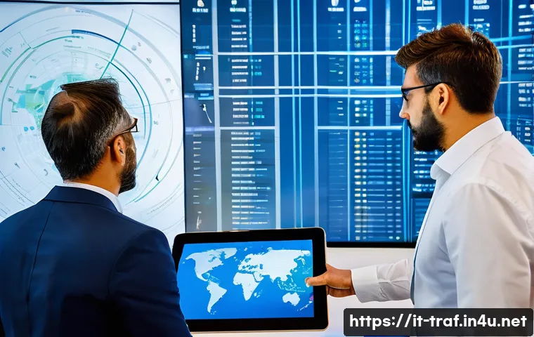 교통직 업무 경험 공유 - **Digital Command Center for Italian Logistics**
    "A vibrant, high-tech control center bustling w...