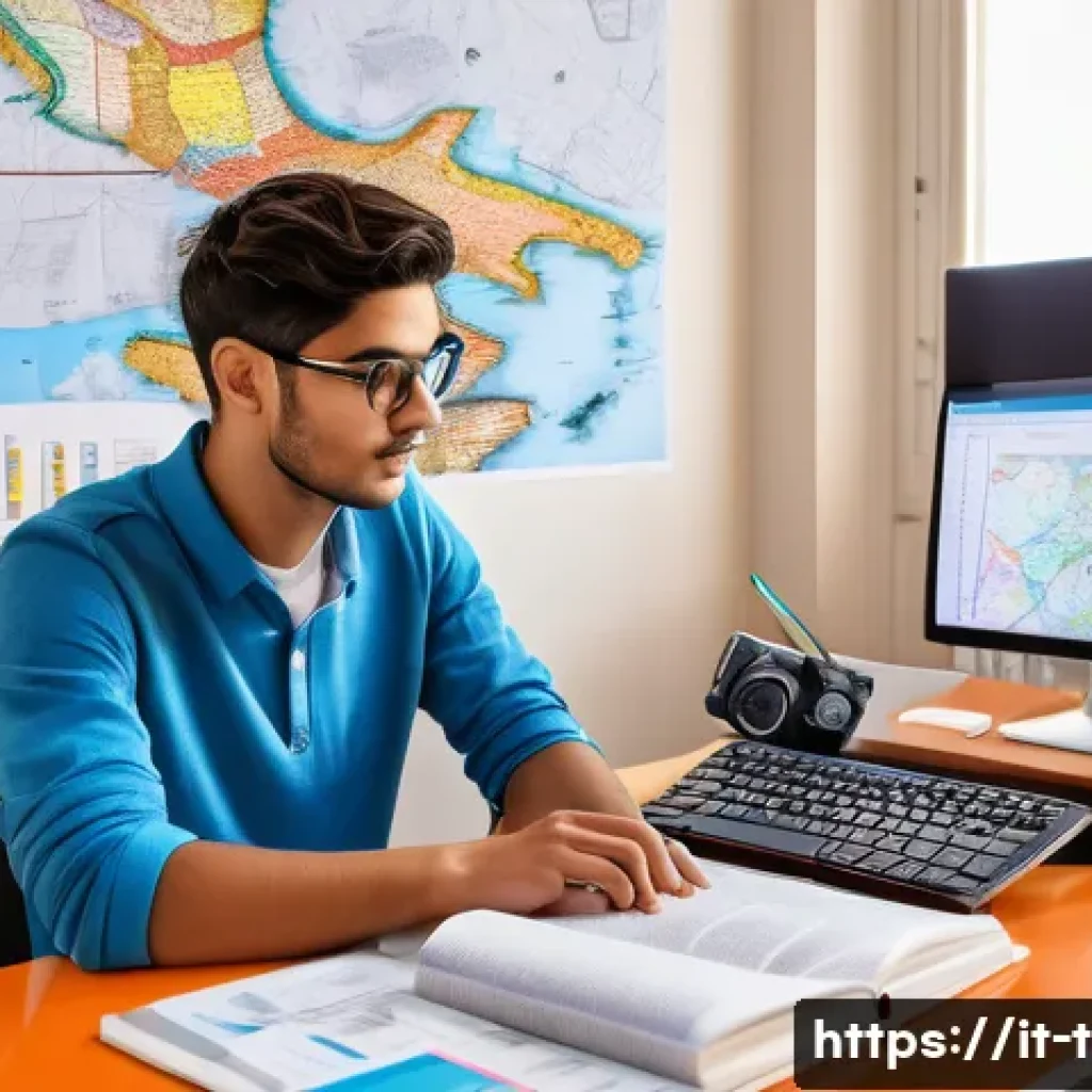 교통관리사 필기시험 전략 공유 - A detailed study desk scene featuring an Italian student preparing for a traffic controller exam: th...