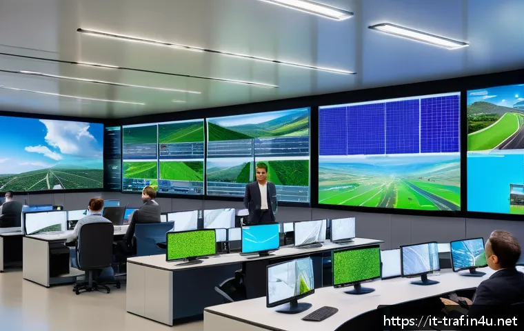 교통업계 이직 과정에서의 주의점 - A modern logistics control room in Italy, featuring a diverse team of professionals monitoring digit...