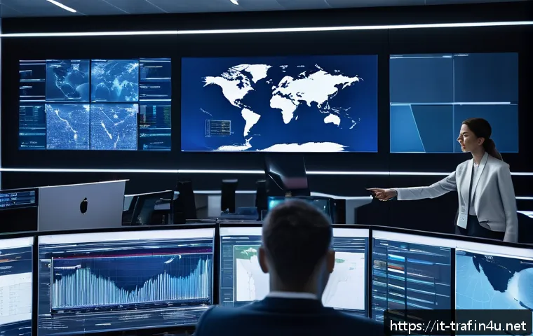 교통 관련 자격증 최신 소식 - A modern logistics control room featuring a diverse team of professionals interacting with multiple ...